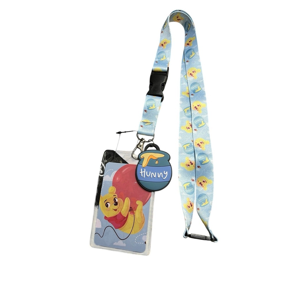 Disney Winnie the Pooh Hunny Pot Breakaway Lanyard ID Badge Holder with 2" Charm